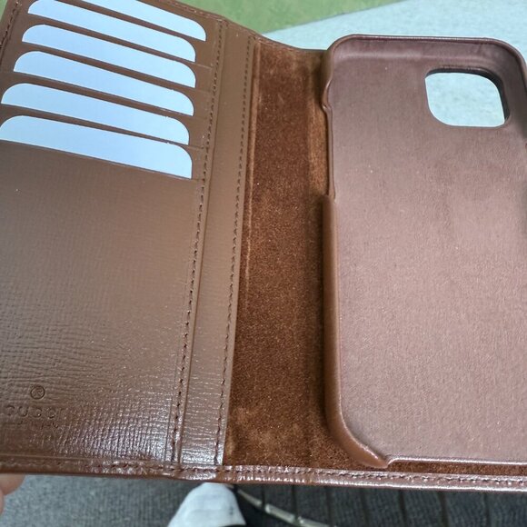 GUCCI GG Bi-fold Wallet Folio iPhone 15 Case 760184 - Picture 4 of 12
